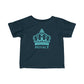 Copy of Babies Fine Jersey Tee- Light Blue Royal T Logo