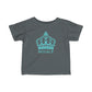 Copy of Babies Fine Jersey Tee- Light Blue Royal T Logo