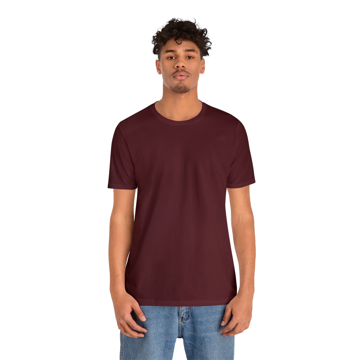 Unisex Jersey Short Sleeve Maroon T Shirt