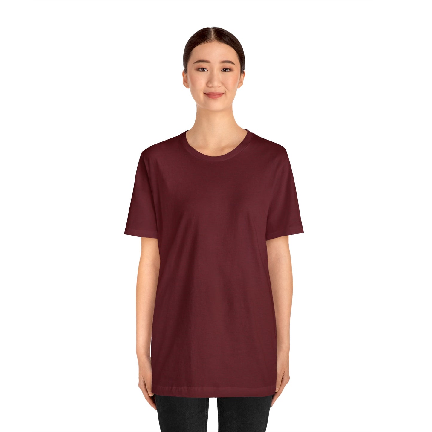 Unisex Jersey Short Sleeve Heather Cardinal Maroon T Shirt