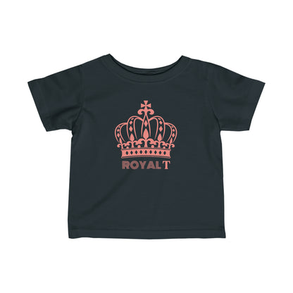 Babies Fine Jersey Tee- Pink Royal T Logo