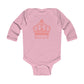 Babies Long Sleeve Bodysuit - Pink Royal T