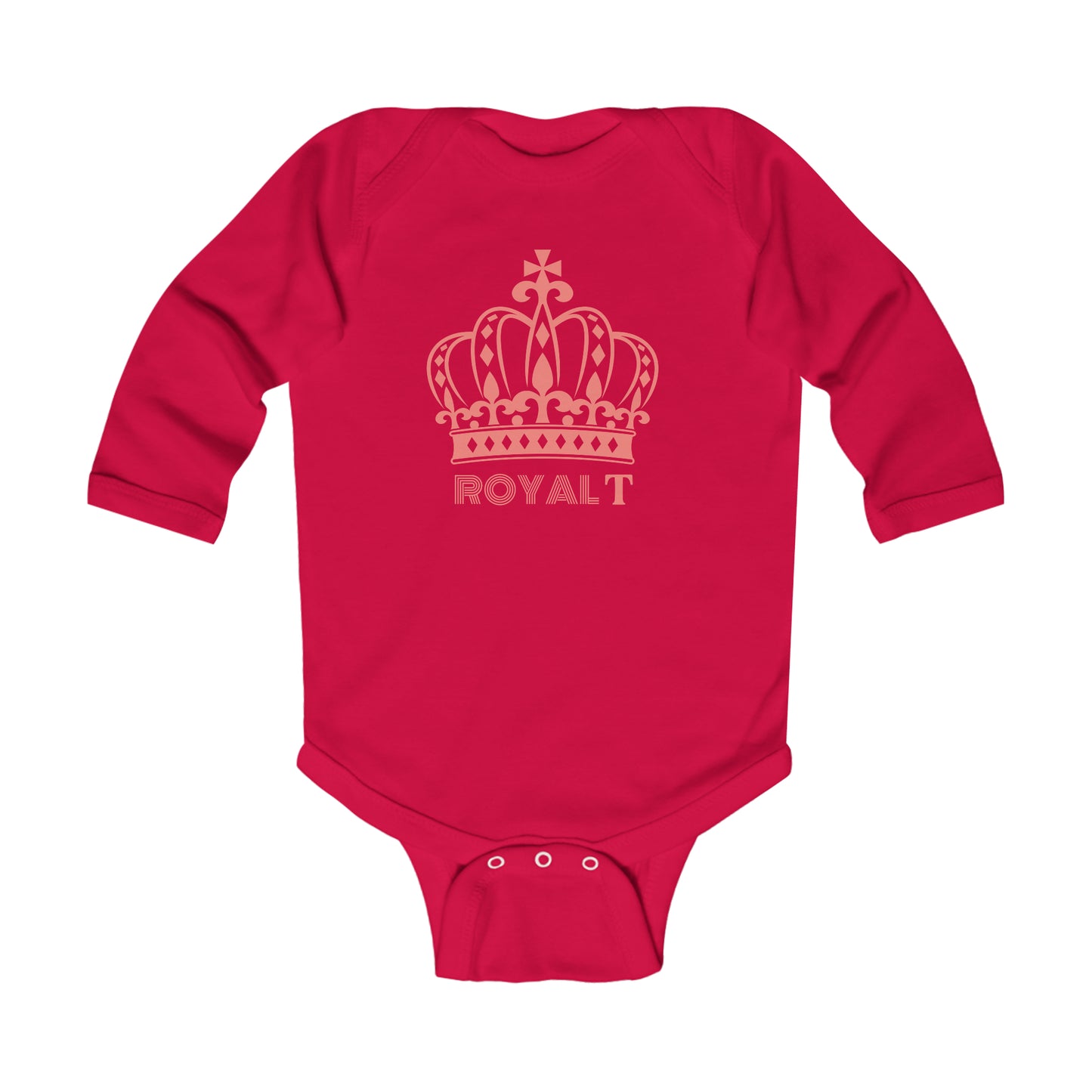 Babies Long Sleeve Bodysuit - Pink Royal T