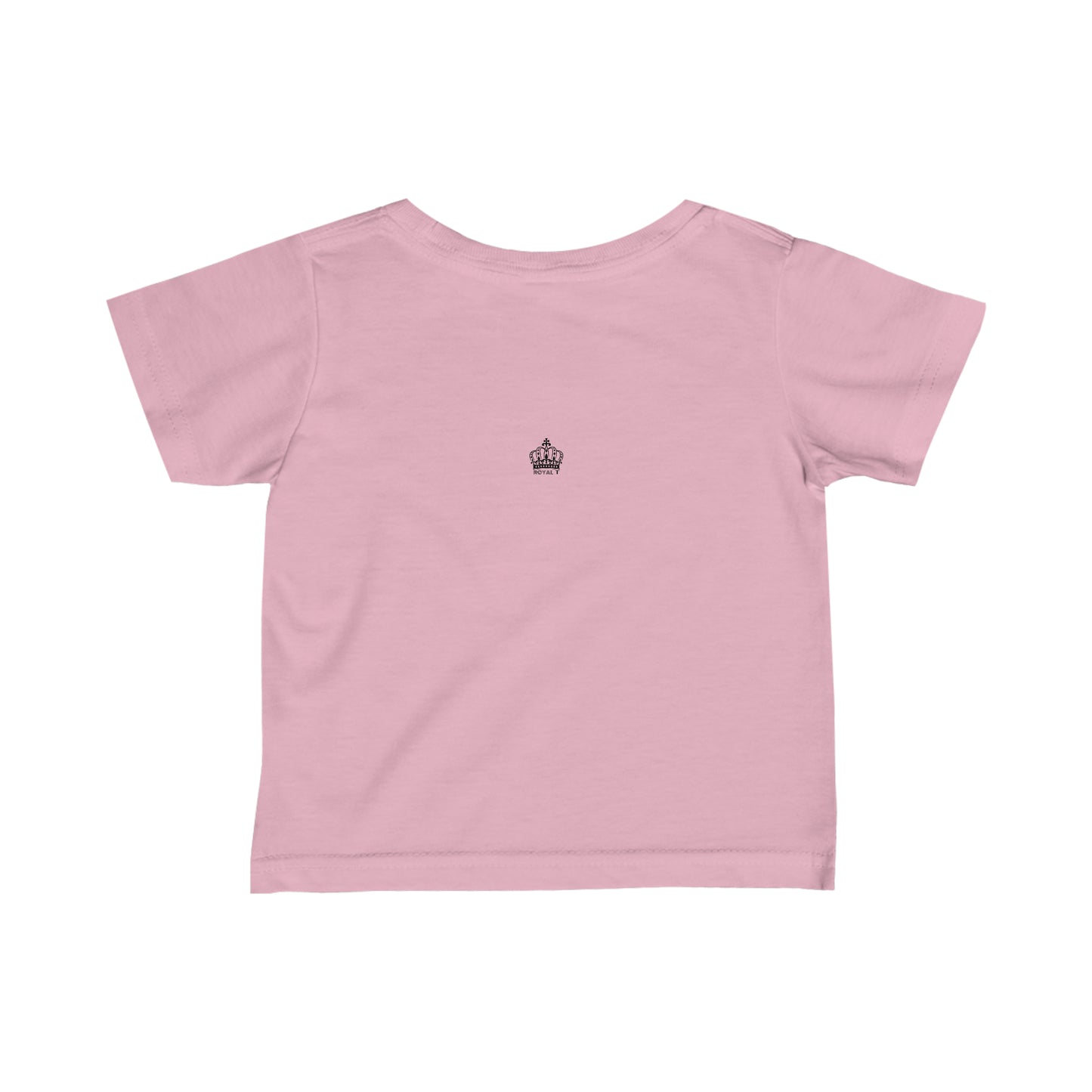 Babies Fine Jersey Tee- Pink Royal T Logo