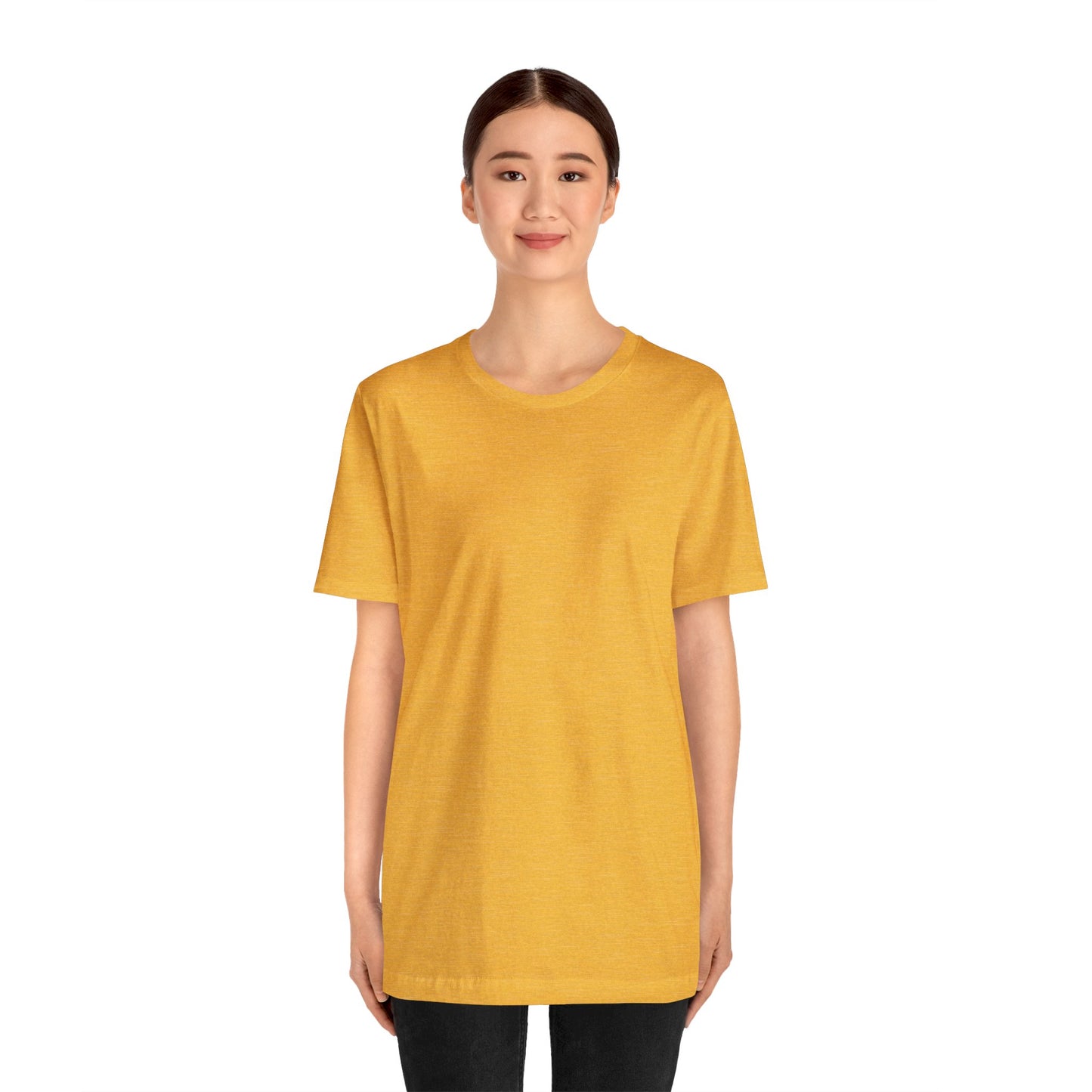 Unisex Jersey Short Sleeve Heather Yellow Gold T Shirt