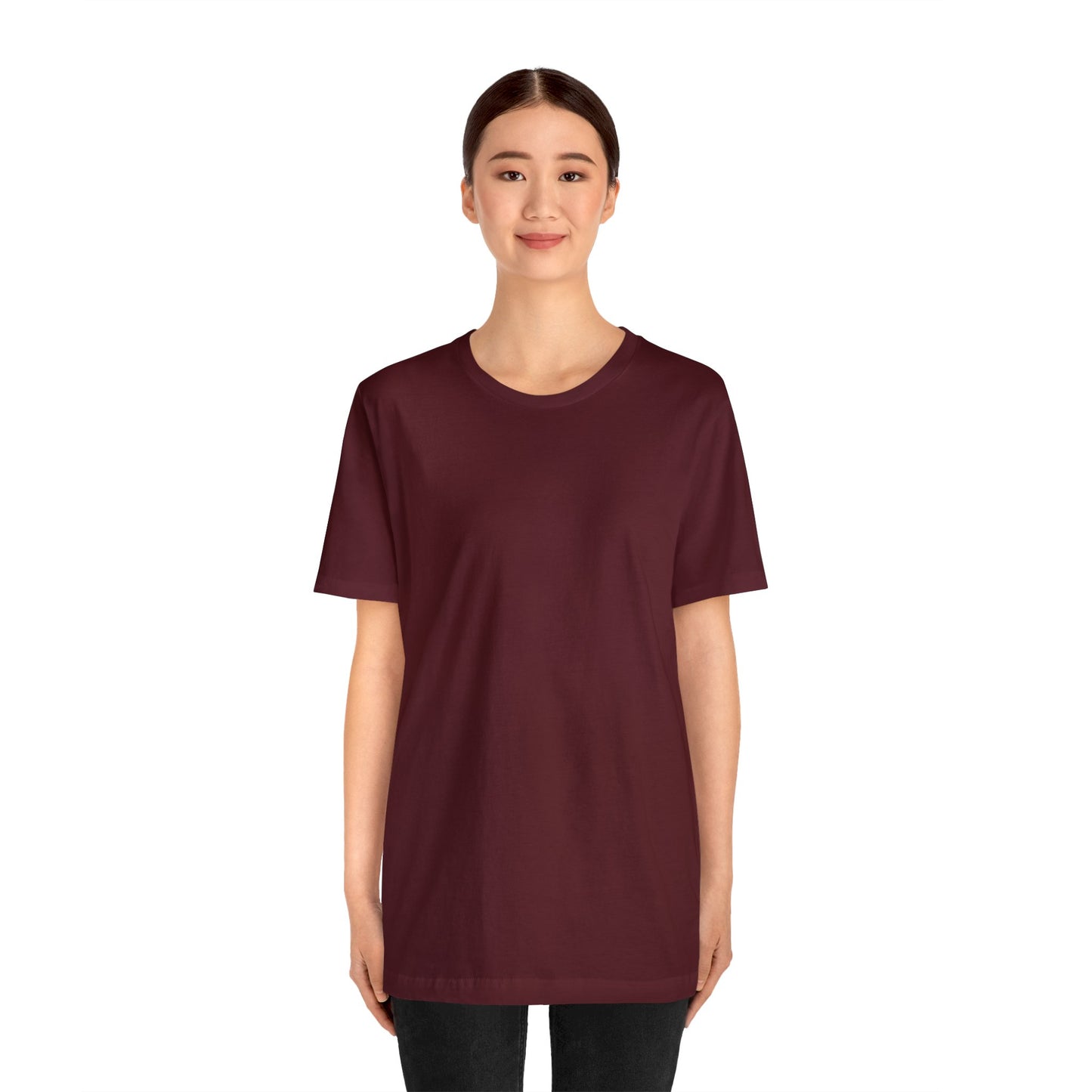 Unisex Jersey Short Sleeve Maroon T Shirt