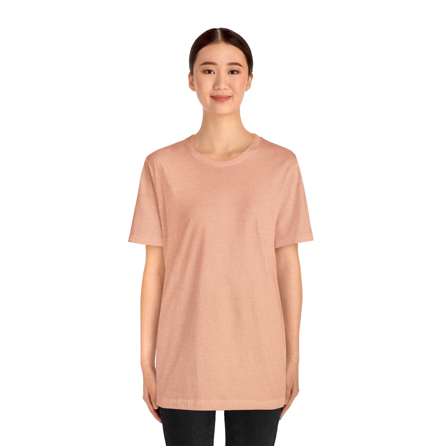 Unisex Jersey Short Sleeve Heather Peach T Shirt