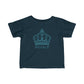 Babies Fine Jersey Tee- Teal Blue Royal T Logo