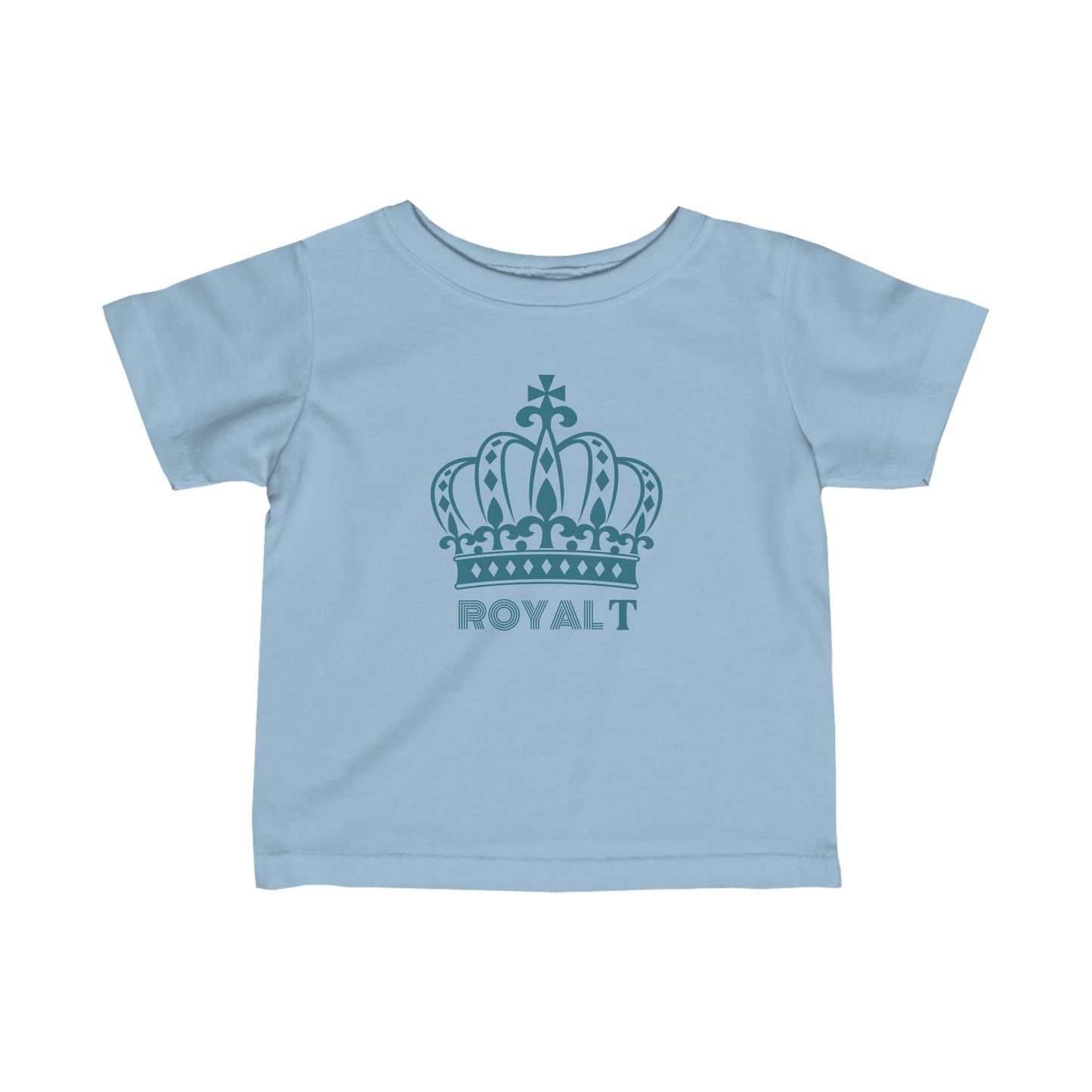 Babies Fine Jersey Tee- Teal Blue Royal T Logo