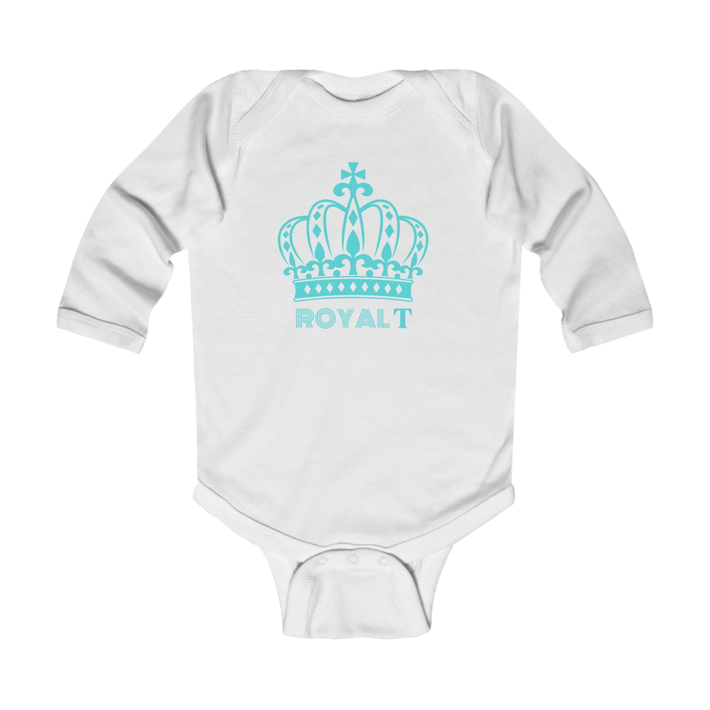 Babies Long Sleeve Bodysuit - Light Blue Royal T