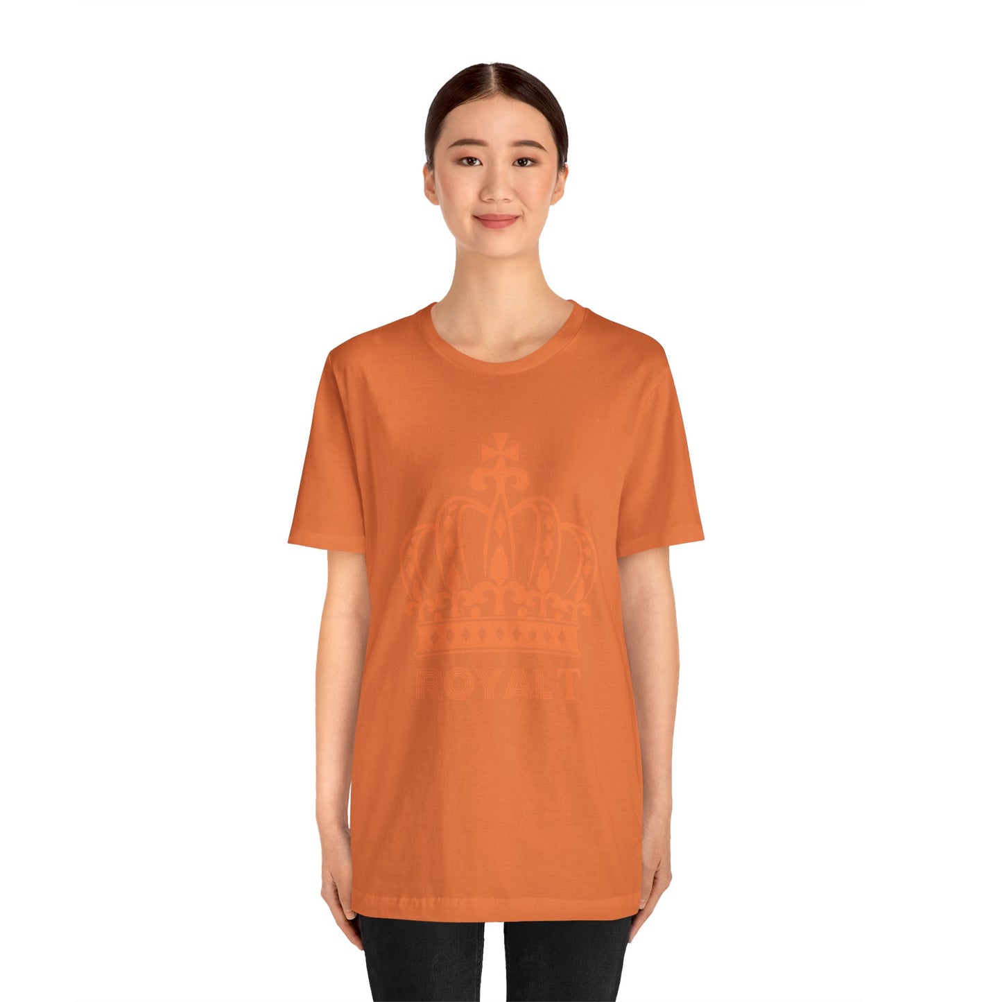 Burnt Orange - Unisex Jersey Short Sleeve T Shirt - Orange Royal T