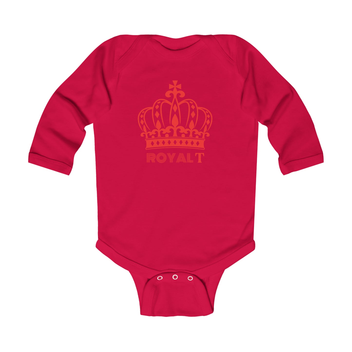 Babies Long Sleeve Bodysuit - Red Royal T