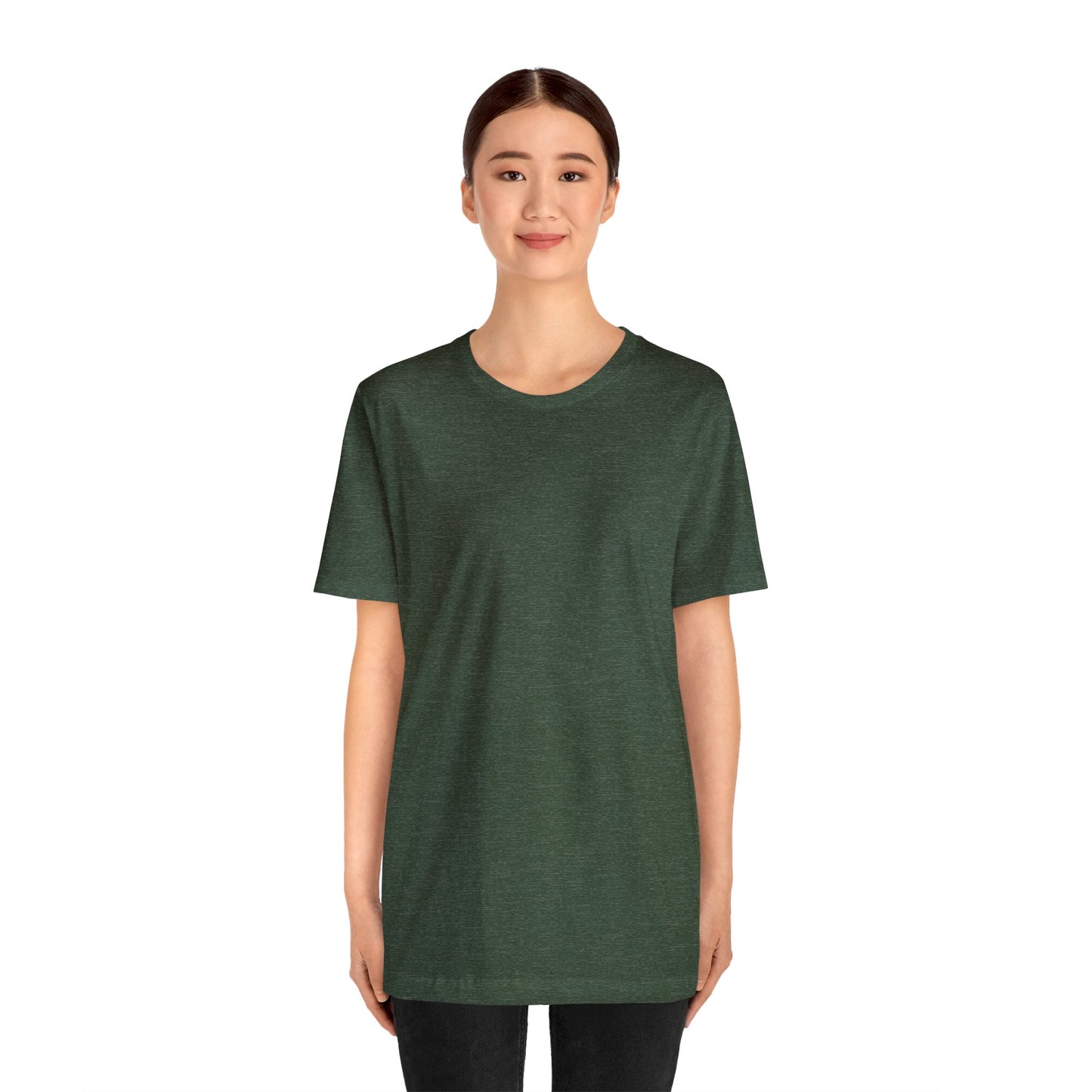 Unisex Jersey Short Sleeve Heather Forest Green T Shirt