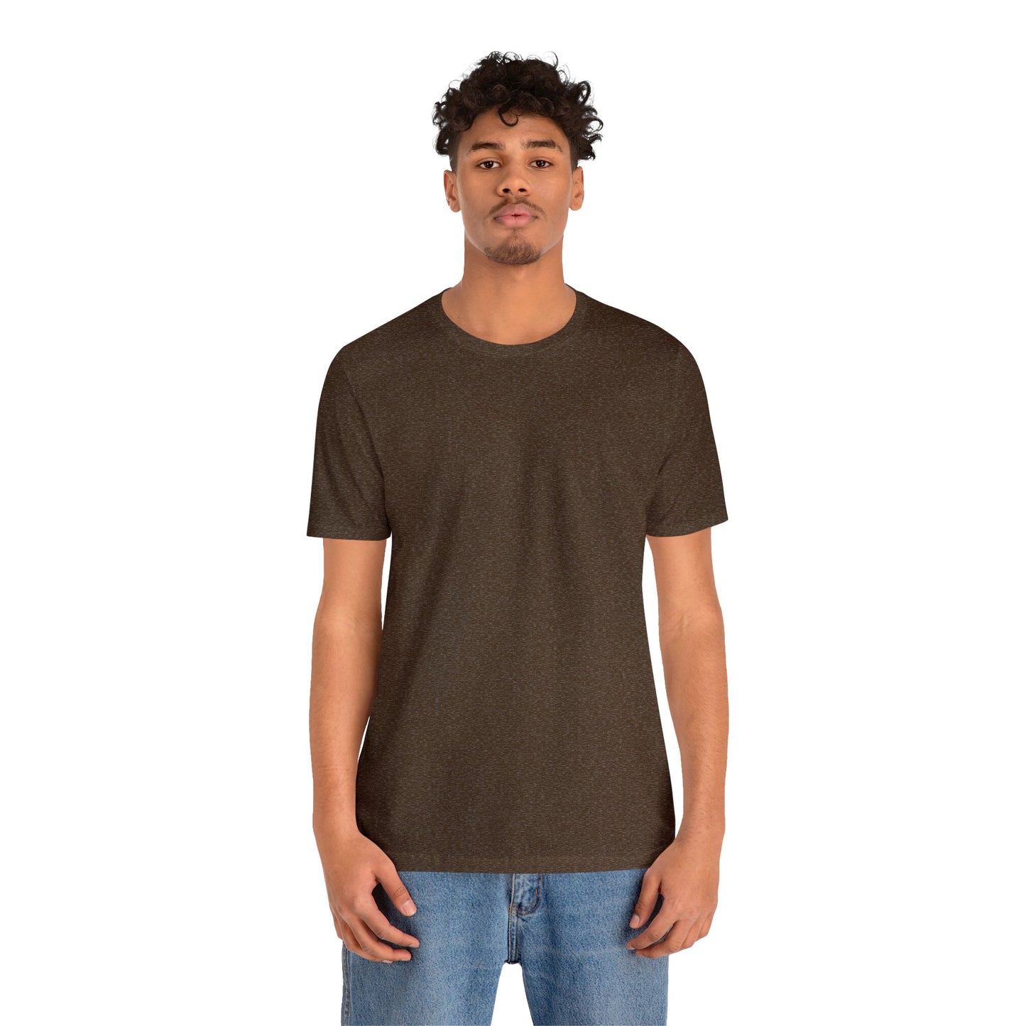 Unisex Jersey Short Sleeve Heather Brown T Shirt