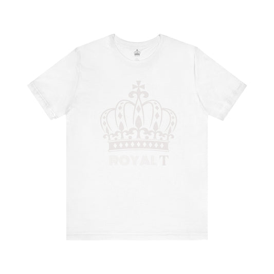 White - Unisex Jersey Short Sleeve T Shirt - White Royal T